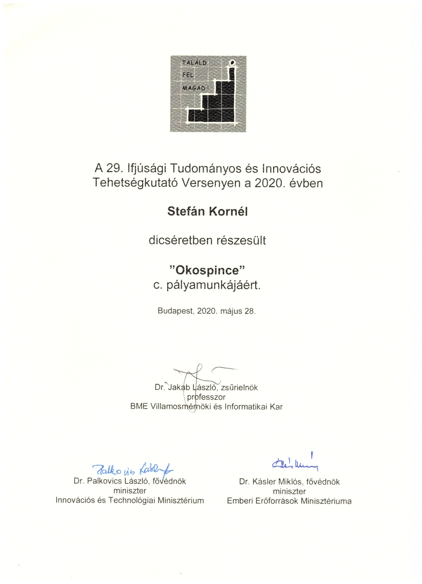 Competition certificate